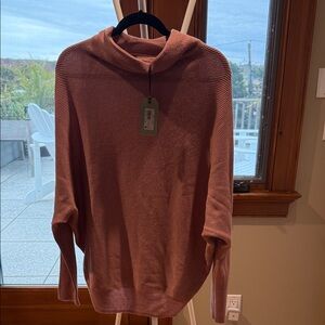 All Saints Dusty Rose Cowl Neck Sweater